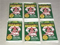 1991 Score Baseball Cards LOT of 6 Unopened Pack