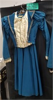 EARLY 1900S 3 PIECE BLUE / VELVET TRIMMED OUTFIT