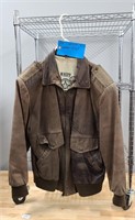 1980S WHIPP BROWN LEATHER JACKET - LARGE