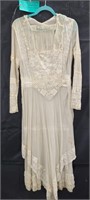 EARLY 1900S WHITE SHEAR DRESS