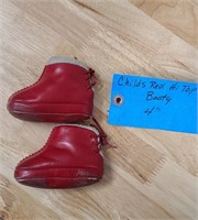 CHILD'S RED HI-TOP BOOTY - 4"