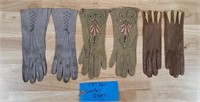(3 PAIRS) LEATHER GLOVES