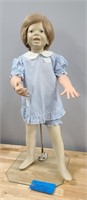 GIRL MANNEQUIN WITH BLUE & WHITE OUTFIT - 36"