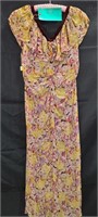 1930S SHEAR FLORAL GOWN