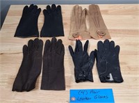 (4 PAIRS) LEATHER GLOVES