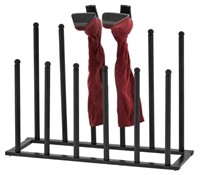 MyGift Modern Black Metal Boot Storage Rack