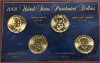2008 4 Coin Presidential Dollars Unc