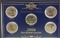 2004 State Quarter Set 5 Coins Uncirculated!
