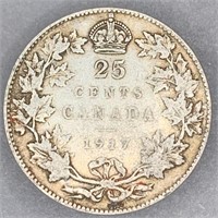 1917 Canada Silver 25 Cent Piece