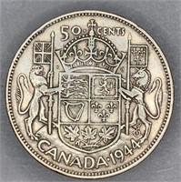1944 Canada Silver 50 Cent Piece