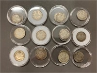Grouping Canada Silver 10 Cent Pieces