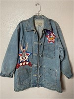 Vintage Bugs Bunny & Roadrunner Painted Jacket