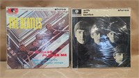 Pair of vintage Beatles records.