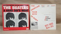 Pair of beatles records with misprint.
