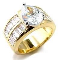 14k Gold-plated White Sapphire Ring