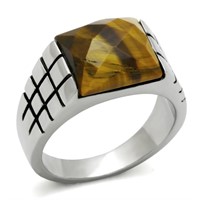 Pretty Polished Ring With Tiger's Eye