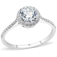 Da0round .75ct White Sapphire Ring