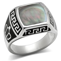 Pretty Gray Conch Maze Designer Ring