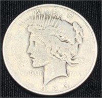 1926-d Silver Peace Dollar Nice Historical Wear!