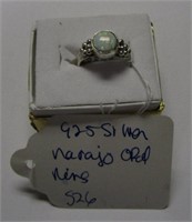 925 Silver Navajo Opal Ring SZ 6
