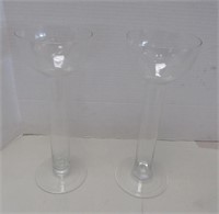 Pair of Princess House Crystal Candleholders