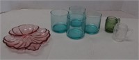 Set of 4 Colored Glasses & More