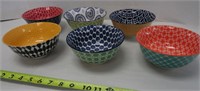 6 Certified International Multi Design Bowls