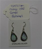 925 Silver Navajo Opal Dangle Earrings