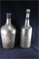 2 St. Emilion Wine Decor Bottles