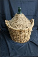 Large Wine Bottle in Woven Basket