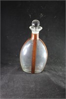 Leather Wrapped Glass Decanter