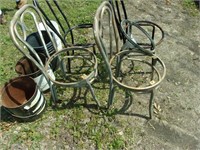 4 Chairs/Metal & Plastic Buckets-Boat Steering **