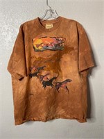 Vintage Painted Horses Native American Shirt