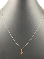 14K gold necklace 9.5”L