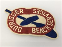 Vintage Outrigger Beach Services patch 6"L