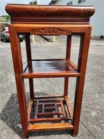 Antique Chinese Qianlong Tiered Wood Stand