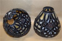 Pair Stained Glass Tiffany-style Small Lamp Shades