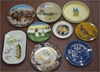 Collectible Plates & Bowl Lot w/ JFK Bastogne +