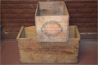 (2) Vintage Wooden Crates w/ BC Orchards Co-Op