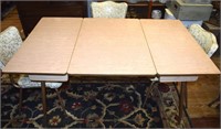 Vtg Formica Top Dining Table w/ 3 Kuehne Chairs