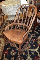 Antique Colonial Spindle Back Rocking Chair