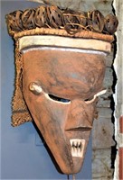 Salampasa Congo Basketry Tribal Mask w/ Mount