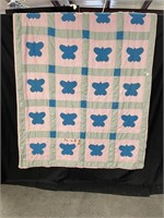 Vintage Pink Butteryfly Quilt