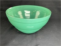 Vintage Jeannette Glass Green Mixing Bowl