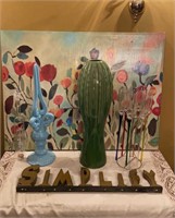 Group lot , Simplify sign , 25 inch green cactus