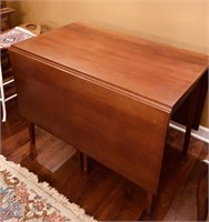 Solid Mahogany drop leaf table, with  double gate