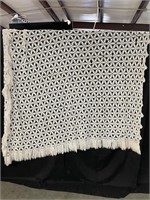 Vintage Handmade Crocheted Bedspread