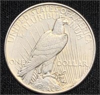 1934 Silver Peace Dollar Au