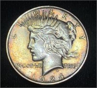1924 Silver Peace Dollar Unc