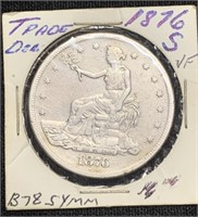 1876-s Silver Trade Dollar, Vf+